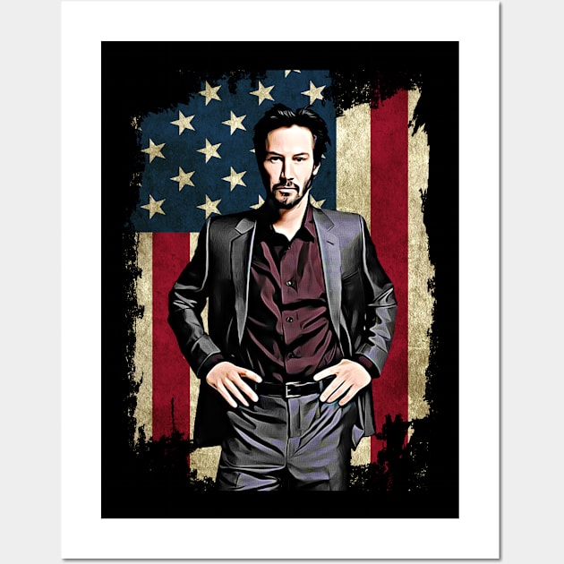 Flag america main character movie gift for fans Wall Art by Madisen Harvey